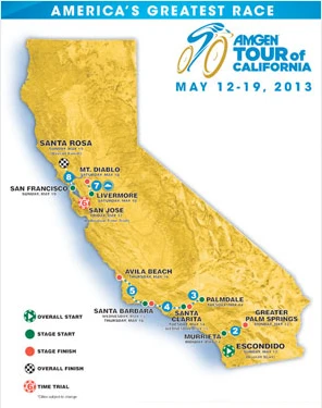 Tour of California Map